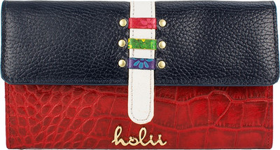 

Holii Women Casual Red, Black Genuine Leather Wallet(1 Card Slot), Multicolor