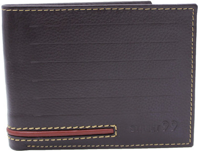 

street 99 Men Multicolor Genuine Leather Wallet(10 Card Slots), Brown
