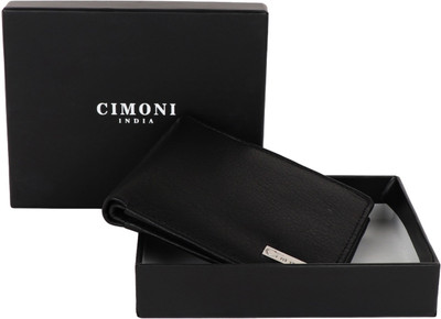 

CIMONI Men Black Genuine Leather Wallet(5 Card Slots), Multicolor