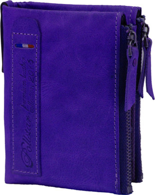 

POLLSTAR Men Blue Genuine Leather Wallet(4 Card Slots)