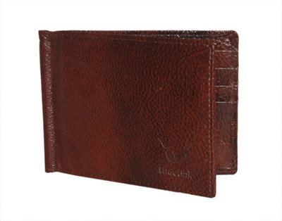 

Hidelink Men Brown Genuine Leather Wallet(8 Card Slots)