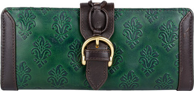 

Holii Women Casual Green Genuine Leather Wallet(1 Card Slot)