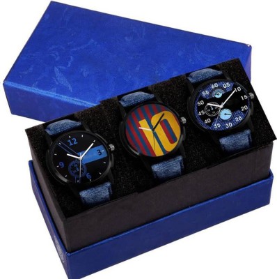 OpenDeal Blue Stylish Collection Set of Three Combo Boys Watch Watch  - For Boys   Watches  (OpenDeal)