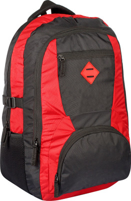 

Favria Jumbo 35 L Laptop Backpack(Red, Black), Multicolor