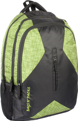 

Favria Bags N Packs Series 32 L Laptop Backpack(Black, Green), Green black