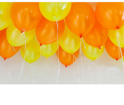 

TOYXE Solid 40047 Metallic HD Party Decoration Toy Balloon(Orange, Yellow, Pack of 50)