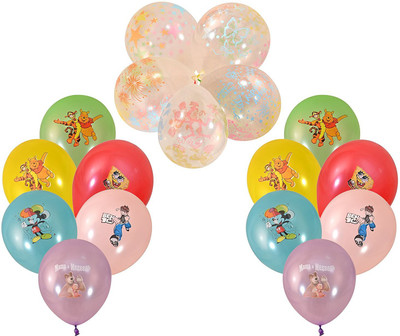 

Instabuyz Printed Balloons for Party Festival Diwali Christmas New Years Celebrations Birthday Party Multicolor 10pcs & 5pcs white transparent (15pcs set) Balloon(Multicolor, Pack of 15)
