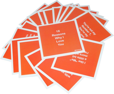 

STAWNCH 16 REASONS WHY I LOVE YOU GREETING CARDS[SET OF 16 CARDS SIZE 4/4],red Greeting Card(Red, Pack of 1)