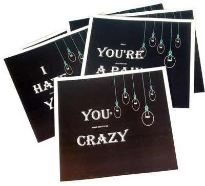 

STAWNCH 6 REASONS WHY I AM CRAZY FOR YOU CARDS [SET OF 6 CARDS SIZE 6" X 6"] Greeting Card(Black, Pack of 1)