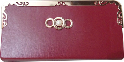 

Haryana Craft Casual Red Clutch