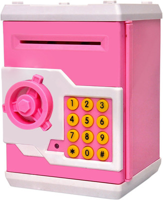 

Lavidi Latest Piggy Bank with Digital Lock Coin Bank(Pink)