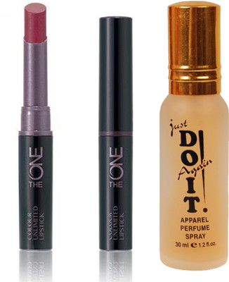 

Oriflame Sweden The ONE Colour Unlimited Lipstick 1.7g (Forever Plum - 30577) With Just Do It Perfume 30ml(Set of 2)