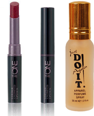 

Oriflame Sweden The ONE Colour Unlimited Lipstick 1.7g (Mocha Intensity - 30578) With Just Do It Perfume 30ml(Set of 2)