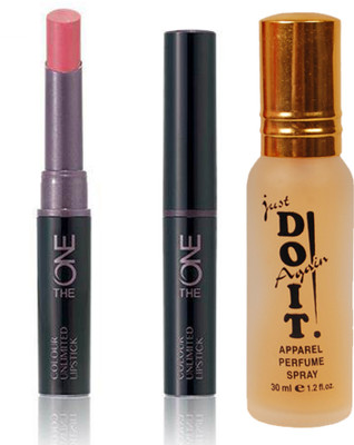 

Oriflame Sweden The ONE Colour Unlimited Lipstick 1.7g (Absolute Blush - 30571) With Just Do It Perfume 30ml(Set of 2)