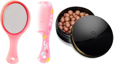

Oriflame Sweden Giordani Gold Bronzing Pearls 25g (Dark Bronze - 32084) Wth Mirror Comb Set(Set of 3)