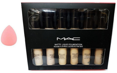 

Imported Sponge Puff&Mac Matte Liquid Foundation set Of 6(Set of 7)