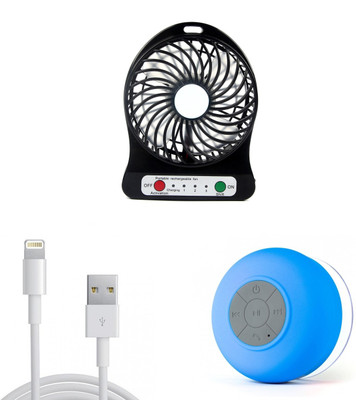

MINIFOX MOBILE BLUETOOTH SPEAKER, CHARGING CABLE, FAN Combo Set