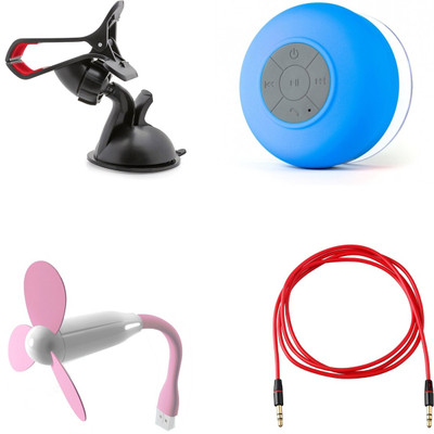

MINIFOX MOBILE BLUETOOTH SPEAKER, FAN, AUX CABLE, MOBILE HOLDER Combo Set