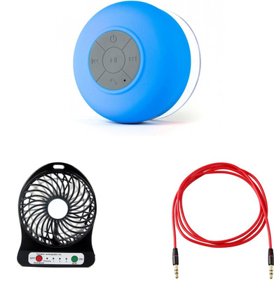 

MINIFOX MOBILE BLUETOOTH SPEAKER, FAN, AUX CABLE Combo Set