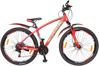 

WOLF Racer Dual Disc Alloy 29er Bicycle For Adults Red&Green 29 T Mountain/Hardtail Cycle(21 Gear, Red, Green), Green;red