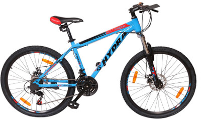 

HYDRA Knight Dual Disc Bike For Adults Blue 26 T Mountain/Hardtail Cycle(21 Gear, Blue, Black)