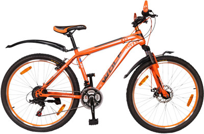 

WOLF Jogger Disc Brake Bicycle For Adults Orange 26 T Mountain/Hardtail Cycle(21 Gear, Orange)