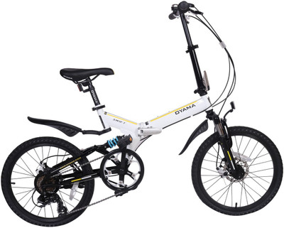 

OYAMA Swift M300 Folding Bike White For Kids&Adults 20 T Folding Bikes/Folding Cycle(6 Gear, Multicolor)