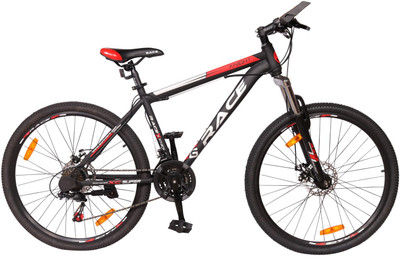 

HYDRA Knight 27.5 Dual Disc Bike For Adults Black 27.5 T Mountain/Hardtail Cycle(21 Gear, Black, Red)