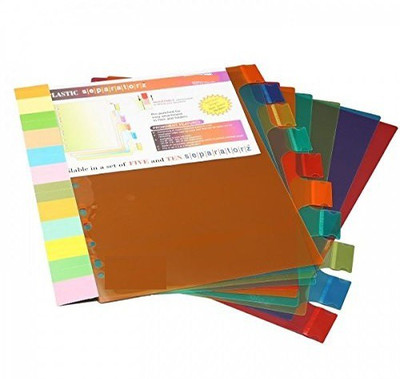 

FELICITY PLASTIC FELICITY(SP110) MULTI SEPARATOR FILE PACK OF 4(Set Of 4, Multicolor)