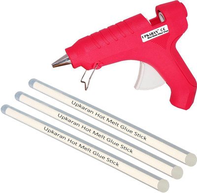 

Upkaran Hot Melt Glue Gun kit 40 Watt With 3 Glue Sticks For Quick Repairs, Paper & Cloth High-Tech Professional Electronic Standard Temperature Corded Glue Gun(11 mm)