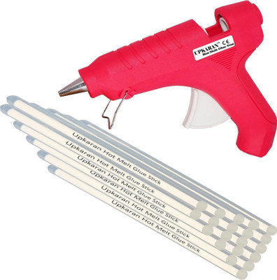 

Upkaran Hot Melt Glue Gun kit 40 Watt With 20 Glue Sticks For Quick Repairs, Paper & Cloth High-Tech Professional Electronic Standard Temperature Corded Glue Gun(11 mm)