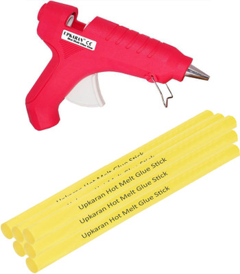 Upkaran Pink 40 Watt With 6 Hot Melt Glue Sticks Standard Temperature Corded Glue Gun(11 mm)