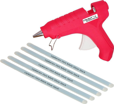 

Upkaran Hot Melt DIY Glue Gun kit 40 Watt With 5 Sticks For Paper & Cloth,School Projects High-Tech Qick Repairs Professional Electronic Standard Temperature Corded Glue Gun(11 mm)