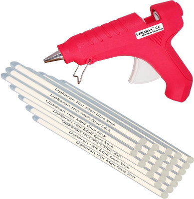 

Upkaran Hot Melt Glue Gun kit 40 Watt With 25 Glue Sticks For Quick Repairs, Paper & Cloth High-Tech Professional Electronic Standard Temperature Corded Glue Gun(11 mm)