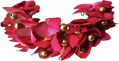 

Confidence Flowers Juda Hair Gajra Accessories for Women & Girls Bun(Red)