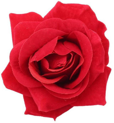 

KashQueen Pretty Velvet Red Kids Rose Flower and Pin Brooch For Girls Hair Clip (Red) Hair Clip(Red)