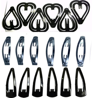 

KashQueen Fashion Heart Shapes Metal Hair Clips Hair Clip(Black)