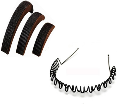 

KashQueen Set of 4 Puff Bumpits and Pearl Hair Band Hair Accessory Set (Black) Hair Accessory Set(Black, White)