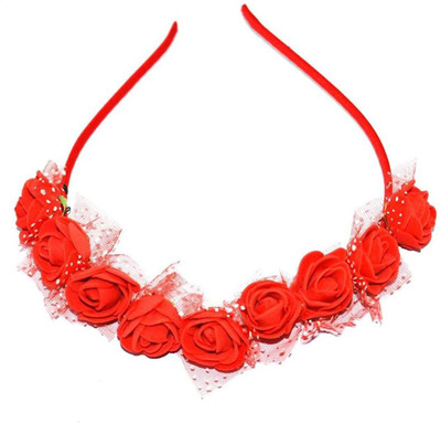 

KashQueen Red Flower Tiara For Kids/Girls Hair Band (Red) Hair Band(Red)