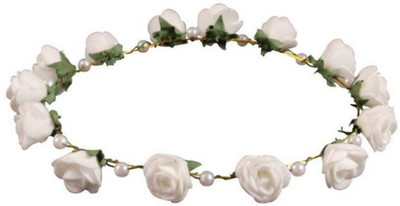 

KashQueen Creations White Tiara Head Band (White) Hair Band(White)