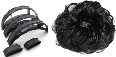 

KashQueen Beautiful Fashion Juda & Hair Extenshion Set (Black) Hair Accessory Set(Black)