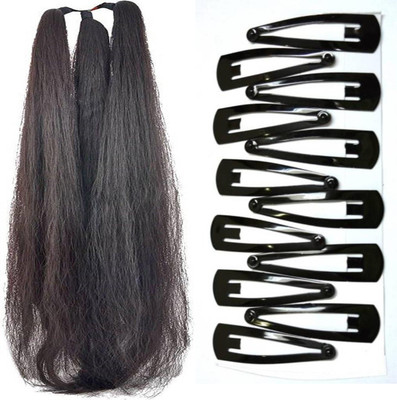 

KashQueen 24Inchs Hair Parandi with Hair Clips Braid Extension(Black)