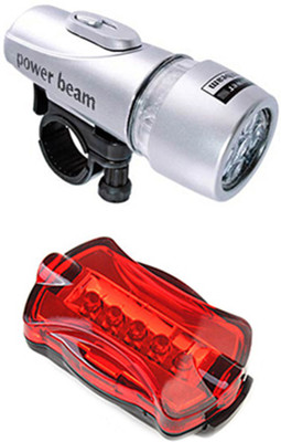 

Gadget Hero's Powerbeam Silver Bicycle LED Front Rear Light Combo(Silver)