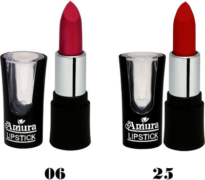 

Amura A-100 Smart Look LipStick Set of 2(06, 25, 4.5 g)