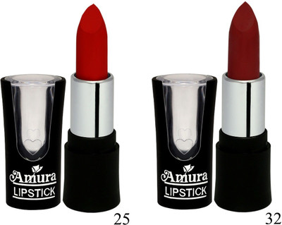 Amura A-100 Smart Look LipStick Set of 2(32, 25, 4.5 g)