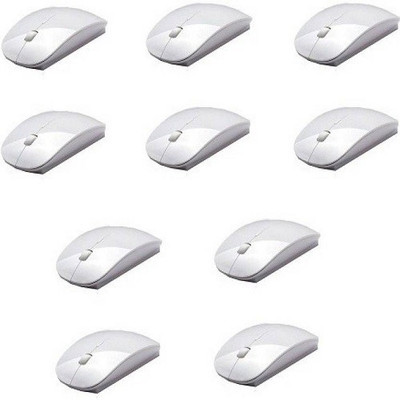 

techdeal Set of 10 Ultra Slim Wireless Mouse Wireless Optical Gaming Mouse(USB, White)