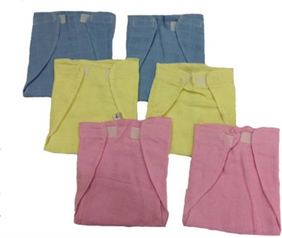 

Kidoyzz New Born Washable & Reusable Diaper/Langot/6 Nappy Set KD_NP_08, Multicolor