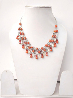 Galz4ever Glass Bead Multi Strand Statement. Beads Gold-plated Plated Alloy Necklace Flipkart
