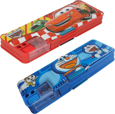 

Aarvi Car,Doraemon Character Print Art Plastic Pencil Boxes(Set of 2, Multicolor)