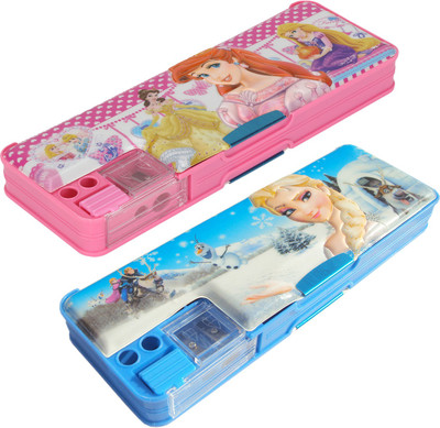 

Aarvi Frozen,Princess Character Print Art Plastic Pencil Boxes(Set of 2, Multicolor)